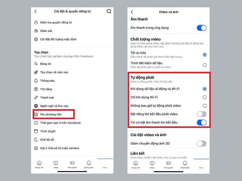 How to turn on auto-play videos on Facebook iPhone (iOS)